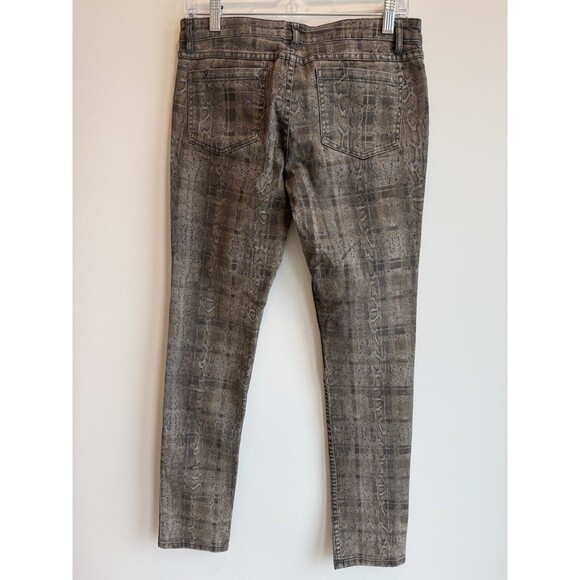 HAUTE HIPPIE Jeans - 27 - NWT - 5 Pocket - Green/Brown/Grey Python - Picture 2 of 5